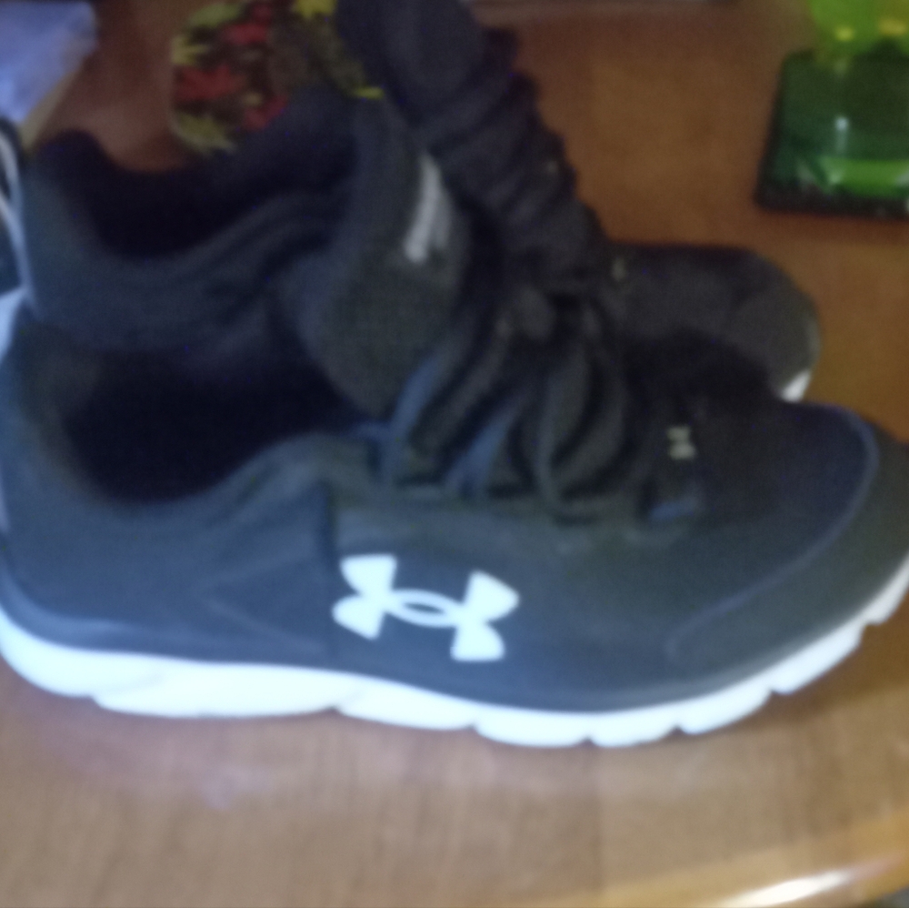 Under Armour Black and White Athletic Shoes